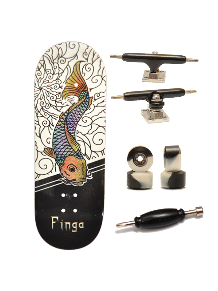 Finga dřevěný fingerboard profesionální - Design - Kapr