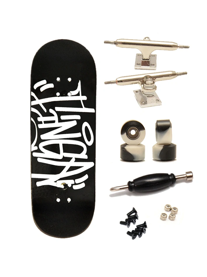 Finga dřevěný fingerboard profesionální - Design - Tag černá