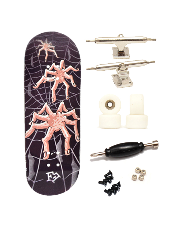 Finga dřevěný fingerboard profesionální - Design - Pavouk 34mm