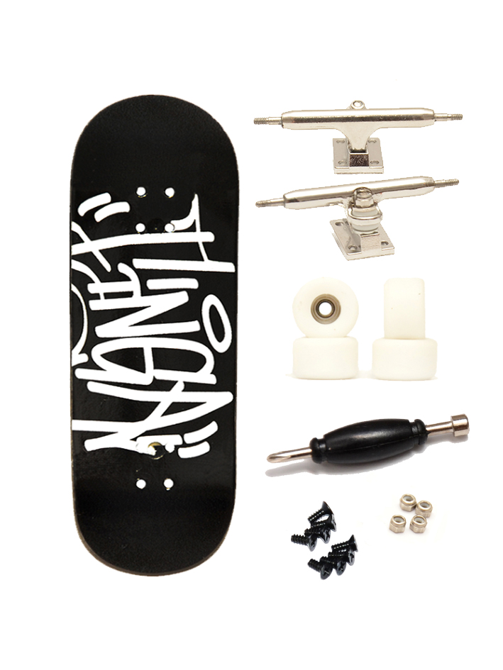 Finga dřevěný fingerboard profesionální - Design - Tag černá 34mm