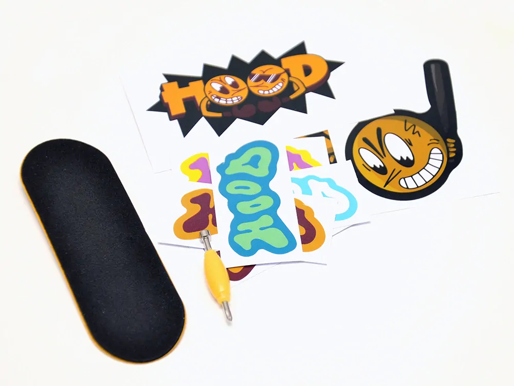 HOOD komplet - Logo - oranžová 32mm