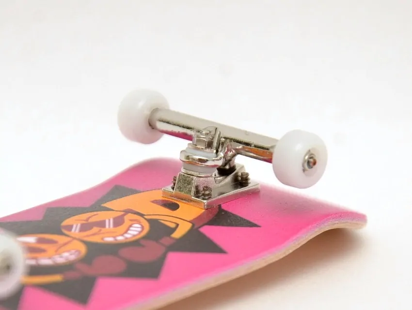 HOOD dřevěný fingerboard - Logo - magenta 34mm