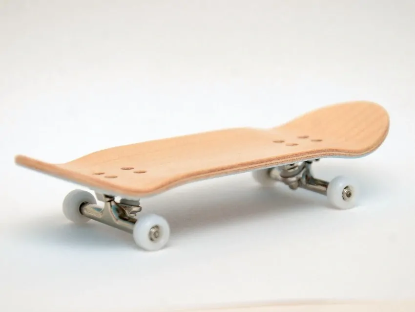 HOOD dřevěný fingerboard - Logo - tyrkysová 34mm