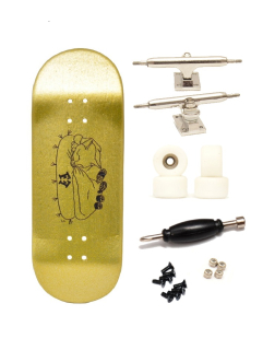 Finga dřevěný fingerboard profesionální - Design DIP - Seafood dreams zlatá 34mm