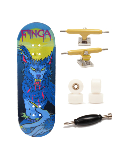 Finga dřevěný fingerboard profesionální - Design - Wolfman