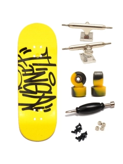 Finga dřevěný fingerboard profesionální - Design - Tag žlutá