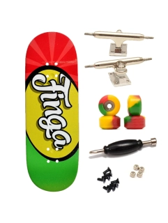 Finga dřevěný fingerboard profesionální - Design - Rasta