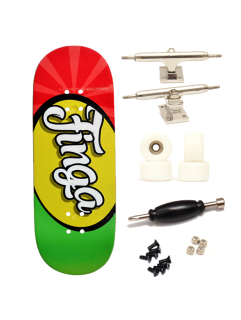 Finga dřevěný fingerboard profesionální - Design - Rasta 34mm