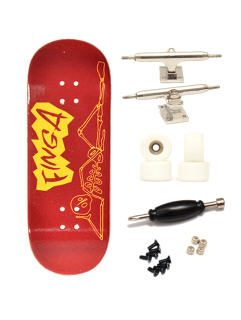 Finga dřevěný fingerboard profesionální - Design - Kostlivec 34mm
