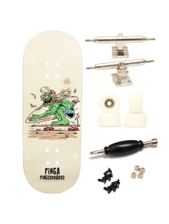 Finga dřevěný fingerboard profesionální - Design - Surfer 34mm