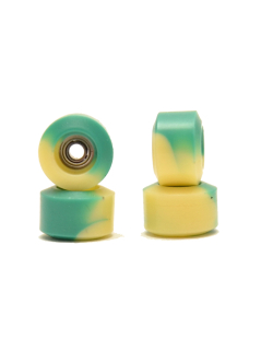 R-wheels - Crusher 65D - světle žlutá/modro zelená