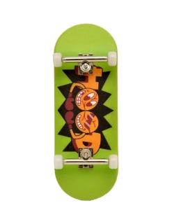 HOOD dřevěný fingerboard - Logo - zelená 34mm