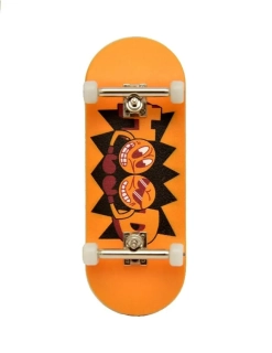 HOOD dřevěný fingerboard - Logo - oranžová 34mm