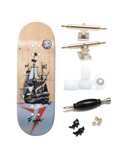Finga dřevěný fingerboard - Design - Loď přírodní