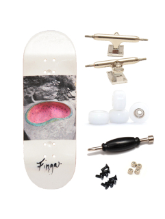 Finga dřevěný fingerboard - Design - Spot bílá