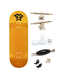 Finga dřevěný fingerboard - Minilogo - žlutá