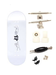Finga dřevěný fingerboard profesionální - Design DIP - God's touch bílá 34mm